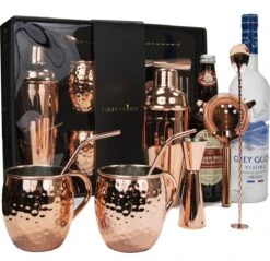 Chefs Cuisine Cocktail Set - Moscow Mule Bekers - Cocktail Shaker Set - Geschenkset – Geschenkset Vrouwen – Kerstcadeau – Kerstcadeau Vrouwen