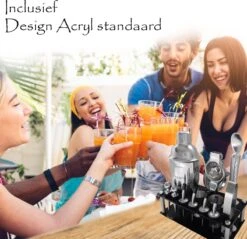 Merkloos Estrebo - Cocktail Set - Cocktail Shaker - Cocktailset - Giftset Vrouw - Cocktailset RVS - Bar Set - Cocktailsets - Limoenpers - Gift Set Man -Skimask 1200x1159 8