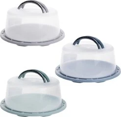 Merkloos Taartbewaardoos - Taartplateau - Taartmeeneembox - Rond - 35cm - Met Hengsels