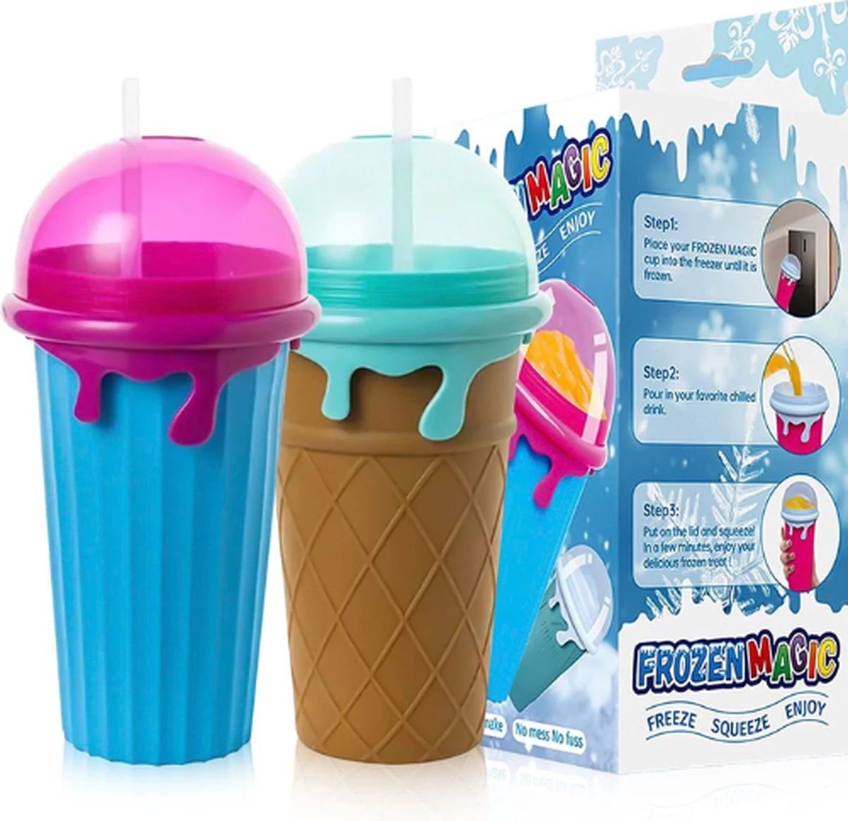 Frozen Magic Slushy Maker - Slush Puppy Maker - IJscrusher - Slush Puppy Beker - Slushy Puppy Maker - Slush Puppy Machine - Slush Maker - Slushy Cup - Tiktok - Blauw 6 Frozen Magic Slushy Maker - Slush Puppy Maker - IJscrusher - Slush Puppy Beker - Slushy Puppy Maker - Slush Puppy Machine - Slush Maker - Slushy Cup - Tiktok - Blauw - Afbeelding 4