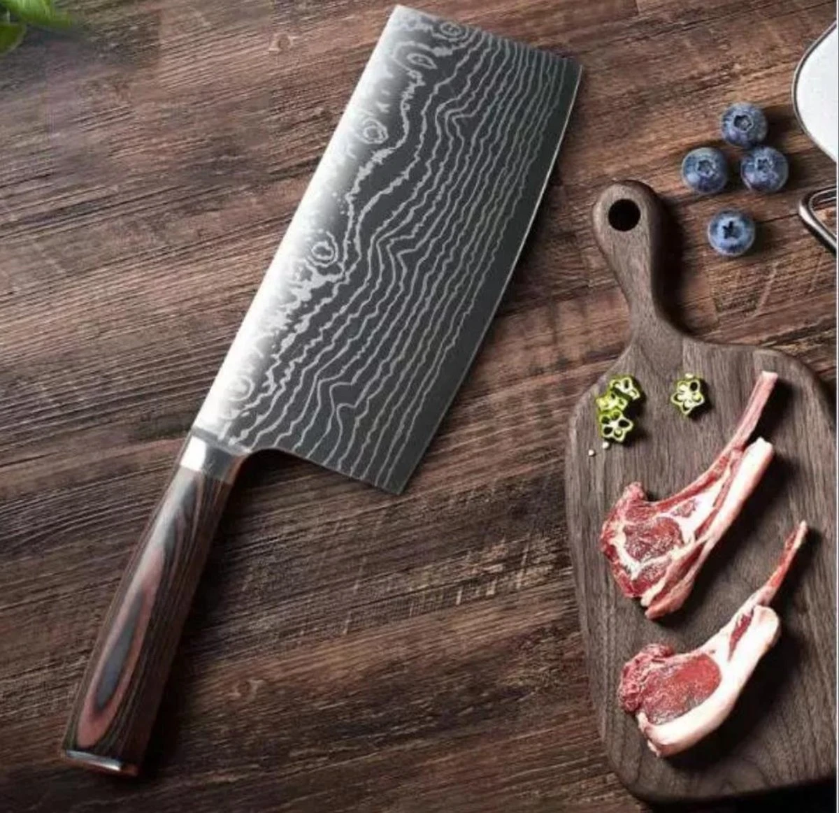 ChoppEtt Hakmes Voor Vlees | Inclusief Messenslijper | 31cm | Roestvrij Staal | Hakmessen | Hakmes Kokmes | Hakmes Slager | ChoppEtt | 5 ChoppEtt Hakmes Voor Vlees | Inclusief Messenslijper | 31cm | Roestvrij Staal | Hakmessen | Hakmes Kokmes | Hakmes Slager | ChoppEtt | - Afbeelding 3