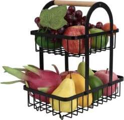 Fruitschaal Etagere 2 Lagen Voor Keuken - Rond - Large - 30x18x32 - Fruitmand Zwart Metaal - Keuken Organizer - Industrieel 8 Fruitschaal Etagere 2 Lagen Voor Keuken - Rond - Large - 30x18x32 - Fruitmand Zwart Metaal - Keuken Organizer - Industrieel -Skimask 1200x1163 9