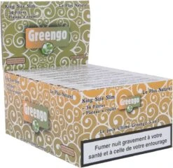 Greengo - Greengo Unbleached King Size Slim 3 In 1 - Franse Beschrijving - Lange Vloei En Tips - Doos 22 Stuks