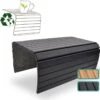 Oneiro’s Luxe Dienblad FLEXY Zwart 44 X 24 Cm - 100% Bamboe - Bank - Stoel - Duurzaam - Armleuning Dienbladen - Zwart - Beschermende Coating - Anti Slip - Organizer -Skimask 1200x1166 11