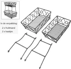 Cgoods Fruitschaal 2 Laags - Fruitschaal - Fruitmand - Fruitschaal Etagere - Schaal - Zwart -Skimask 1200x1170 21