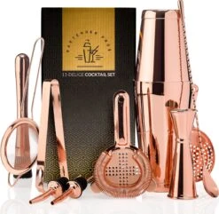 Cocktail Set Bartender Pros™ - Cocktail Shaker - 11-Delige Cocktailset - Boston Shaker - Cocktailshaker - Rose - RVS
