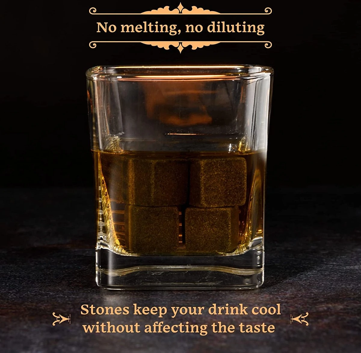 GOURMEO Set Van 8 Whiskystenen + 2 X Kommen + Roestvrijstalen Tang + 2 Kristallen Glazen - Natuurlijke Basaltijsblokjes - Herbruikbare Stenen - Cadeau Voor Mannen En Vrouwen 7 GOURMEO Set Van 8 Whiskystenen + 2 X Kommen + Roestvrijstalen Tang + 2 Kristallen Glazen - Natuurlijke Basaltijsblokjes - Herbruikbare Stenen - Cadeau Voor Mannen En Vrouwen - Afbeelding 5