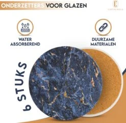 Castagnola Keramische Onderzetters Met Houder – Onderzetters Voor Glazen – Onderzetters Design – Onderzettersset – Drink Onderzetters – Keramisch – Kurk – Set Van 6 – Blauw/Goud 15 Castagnola Keramische Onderzetters Met Houder – Onderzetters Voor Glazen – Onderzetters Design – Onderzettersset – Drink Onderzetters – Keramisch – Kurk – Set Van 6 – Blauw/Goud -Skimask 1200x1172 9
