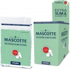Mascotte Papieren / Paper Filters Extra Slim 5,3mm 20 X 150 Zakje (3000 Filters)