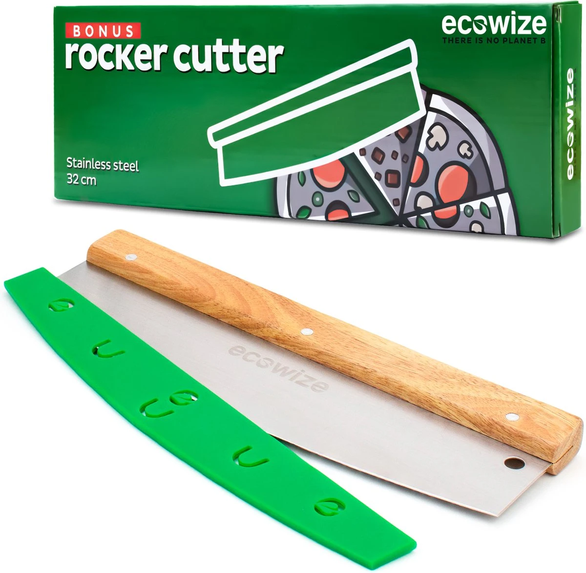 Ecowize Professionele Pizzasnijder – RVS Pizzames 32cm Met Houten Handvat – Pizza Snijder – Deegsnijder – Pizza Wiegemes 3 Ecowize Professionele Pizzasnijder – RVS Pizzames 32cm Met Houten Handvat – Pizza Snijder – Deegsnijder – Pizza Wiegemes