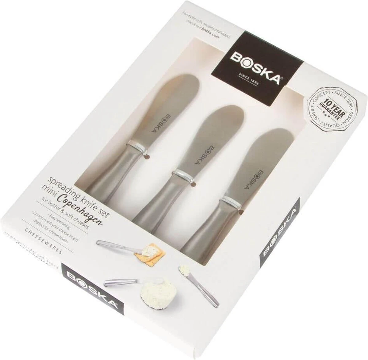 Boska Smeermessenset Mini Copenhagen - 3-delig - Roestvrijstaal - Kaasmessenset Voor Verse Kaas 10 Boska Smeermessenset Mini Copenhagen - 3-delig - Roestvrijstaal - Kaasmessenset Voor Verse Kaas - Afbeelding 8