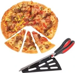 HGMD® Pizzaschaar - Pizzaknipper - Pizzames - Pizzasnijder - 2 In 1 Pizzaschep -Skimask 1200x1175 4