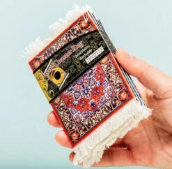 Invotis Perzisch Tapijt Onderzetters (Set Van 4) -Skimask 1200x1176 16