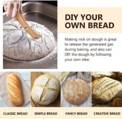 Merkloos Premium Deegmesje - Broodmesje - Lame - Baguette Snijder - Brood Bak Accessoires - Snijgereedschap - 5 Messen -Skimask 1200x1176 4