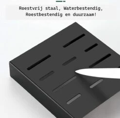 Keuken Organizers - Messenhouder – Bestekbak – Keukengerei Houder – Zwart -Skimask 1200x1177 1