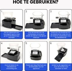 Rock&Rose Elektrische Sigarettenmaker - Inclusief Borsteltje - Sigarettenmakers - Sigarettenmachine - Electrische - Hulzenstopper - Zwart 13 Rock&Rose Elektrische Sigarettenmaker - Inclusief Borsteltje - Sigarettenmakers - Sigarettenmachine - Electrische - Hulzenstopper - Zwart -Skimask 1200x1177 21