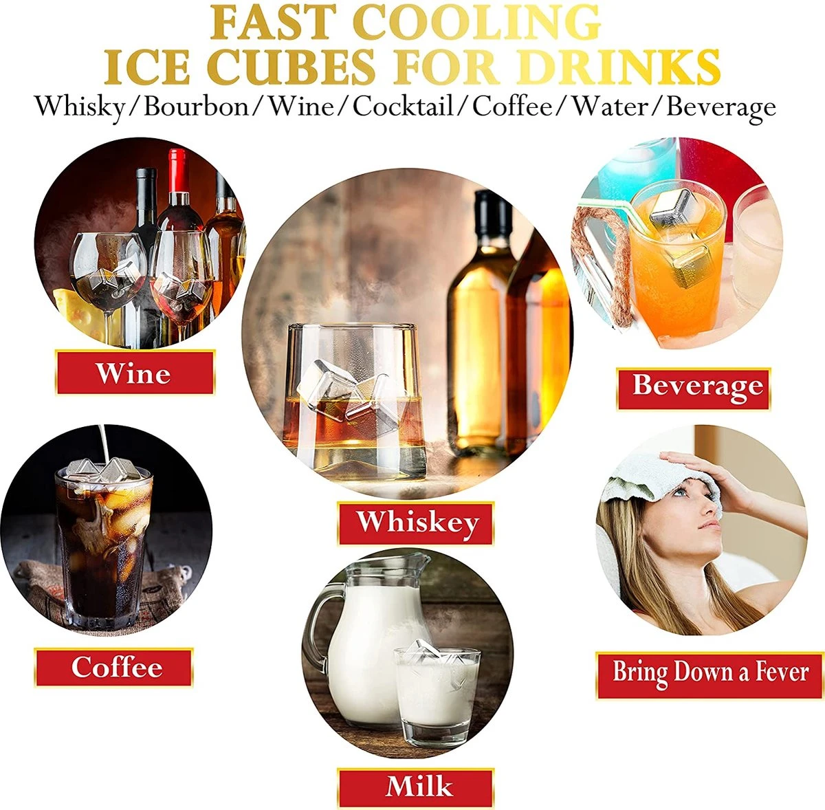 BOTC RVS Whiskey Stones Set - 9 Delig Whisky Stenen Met Ijs Tang - Herbruikbare Ijsblokjes - Metalen Ice Cubes Herbruikbaar 10 BOTC RVS Whiskey Stones Set - 9 Delig Whisky Stenen Met Ijs Tang - Herbruikbare Ijsblokjes - Metalen Ice Cubes Herbruikbaar - Afbeelding 8