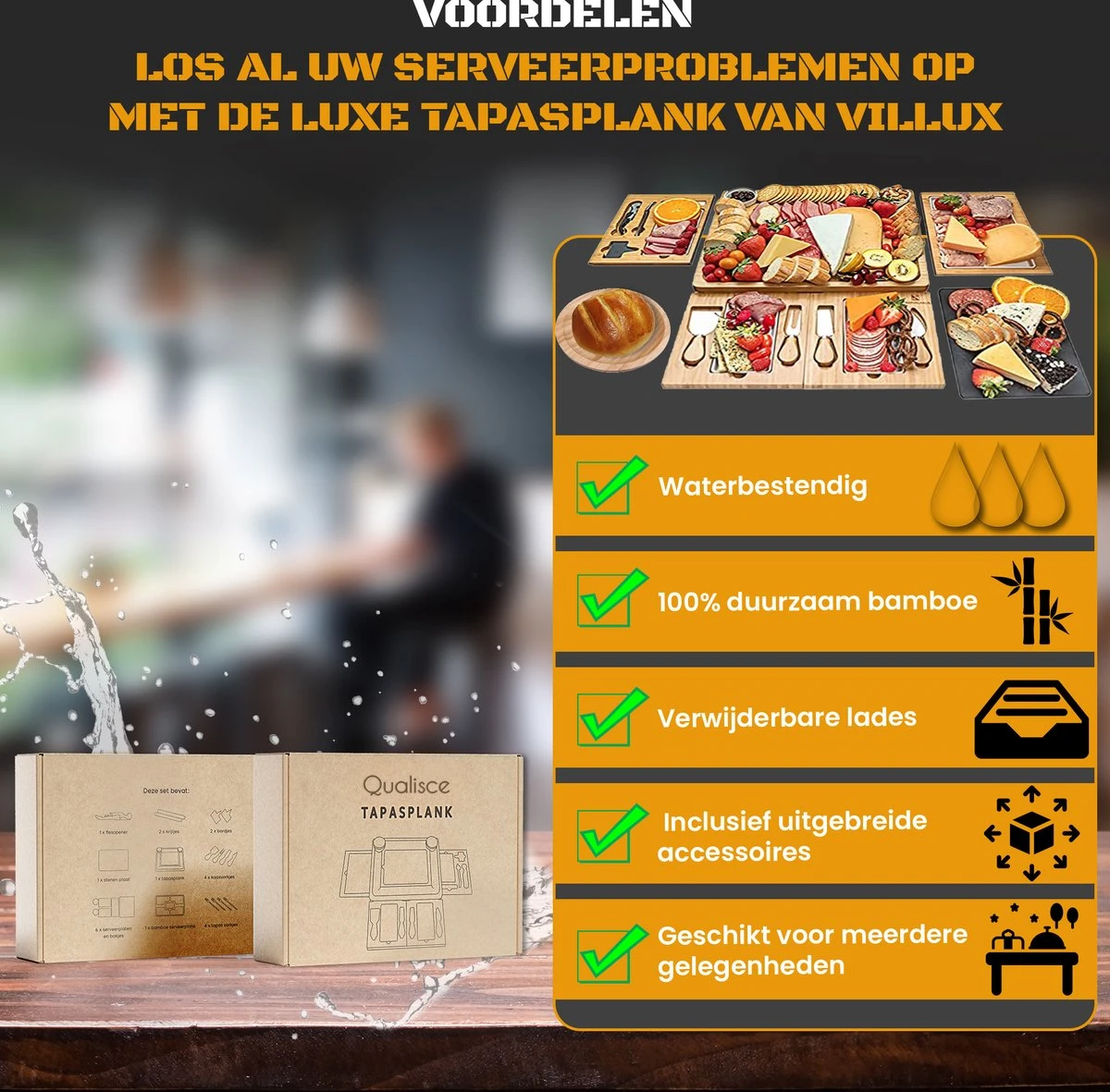 Tapasplank - Borrelplank - Serveerplank - Kaasplank - Hapjesplank - Inclusief Kaasmesjes - Taspasplank Bamboe - Borrelplank Rond - Inclusief Ebook - 41 Cm 9 Tapasplank - Borrelplank - Serveerplank - Kaasplank - Hapjesplank - Inclusief Kaasmesjes - Taspasplank Bamboe - Borrelplank Rond - Inclusief Ebook - 41 Cm - Afbeelding 7