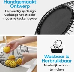 MATTI® - Fruitschaal - Fruitmand - Keuken Accessoires - Trendy Keuken Organizer - Zwart Metaal -Skimask 1200x1181 21