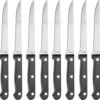 Merkloos 8x Steakmessen/vleesmessen Bestek 23 Cm - Keukenbenodigdheden - Eetgerei - Vlees Snijden - Bestek - Scherpe Messen