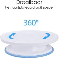 Taartplateau - Draaibaar Taartplateau Anti-slip - Draaiplateau Taart –Turntable Cake - Taartplateau - Draaitafel -Skimask 1200x1182 20