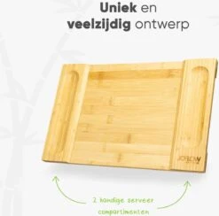 JoFlow® Premium Borrelplank Of Tapasplank Bamboe Hout | Kaasplank Of Serveerplank| INCL. EXTRA Tapas Schaaltje -Skimask 1200x1185 20