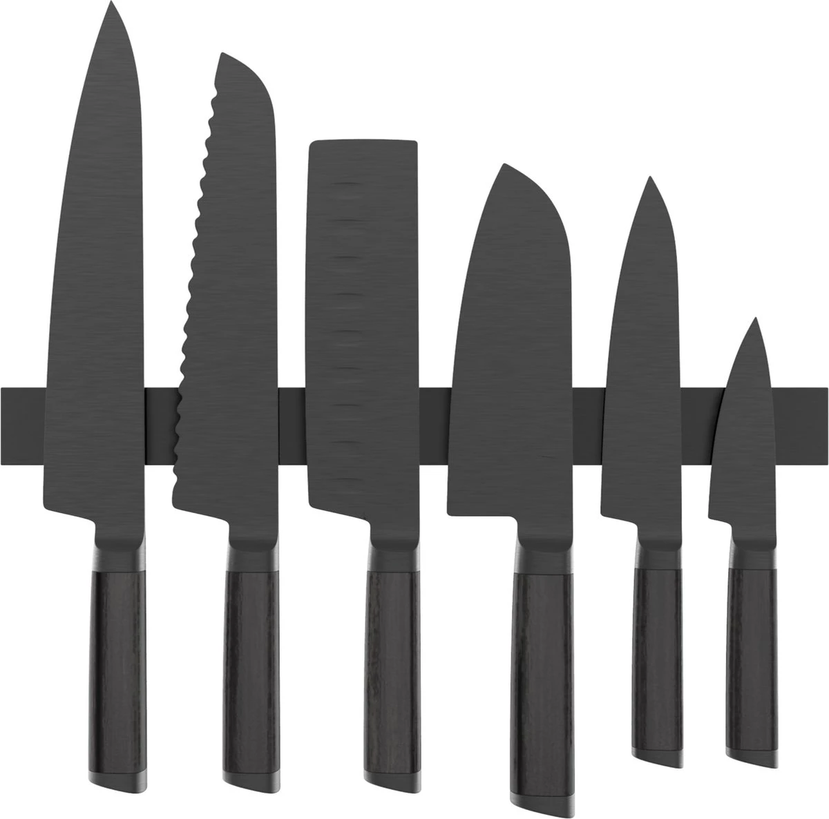 VOLCAN Magneetstrip RVS - Messenmagneet - Magnetische Messenhouder - Messenmagneetstrip - Zelfklevend - 40cm - Zwart 3 VOLCAN Magneetstrip RVS - Messenmagneet - Magnetische Messenhouder - Messenmagneetstrip - Zelfklevend - 40cm - Zwart