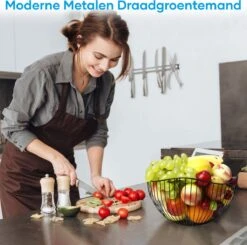 MATTI® - Fruitschaal - Fruitmand - Keuken Accessoires - Trendy Keuken Organizer - Zwart Metaal -Skimask 1200x1188 24