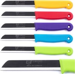 Solingen Kartelmes - Tomatenmes Met Kartel - RVS - 18,5 Cm Met "Blade Cover" - Mix - 10 Stuks 32 Solingen Kartelmes - Tomatenmes Met Kartel - RVS - 18,5 Cm Met "Blade Cover" - Mix - 10 Stuks -Skimask 1200x1188