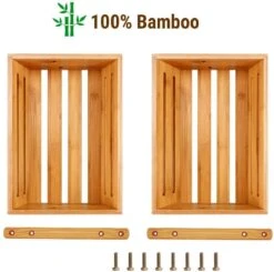 Fruitmand – 2 Laags – Hout – Aardappelbak - Aanrecht Organiser - Fruitkistje - Fruitschaal – Fruitmand -Schaal Decoratie - Voor Fruit / Groente / Snacks / Brood -Skimask 1200x1188 25