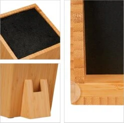 Relaxdays Messenblok Bamboe - Zonder Messen - Keukenmessen Blok - Messen Organizer Leeg -Skimask 1200x1189 1