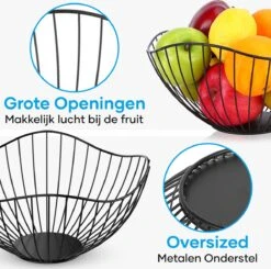 MATTI® - Fruitschaal - Fruitmand - Keuken Accessoires - Trendy Keuken Organizer - Zwart Metaal -Skimask 1200x1189 22