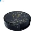 Onderzetters Voor Glazen - Leren Onderzetters - Onderzetters - Zwart / Goud - Marmer Look - 6 Stuks - Inclusief Luxe Houder -Skimask 1200x1190 28