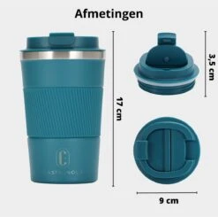Castagnola Design RVS Koffiebeker To Go - Blauw - 380ml - Thermosbeker - Theebeker -Skimask 1200x1191 27