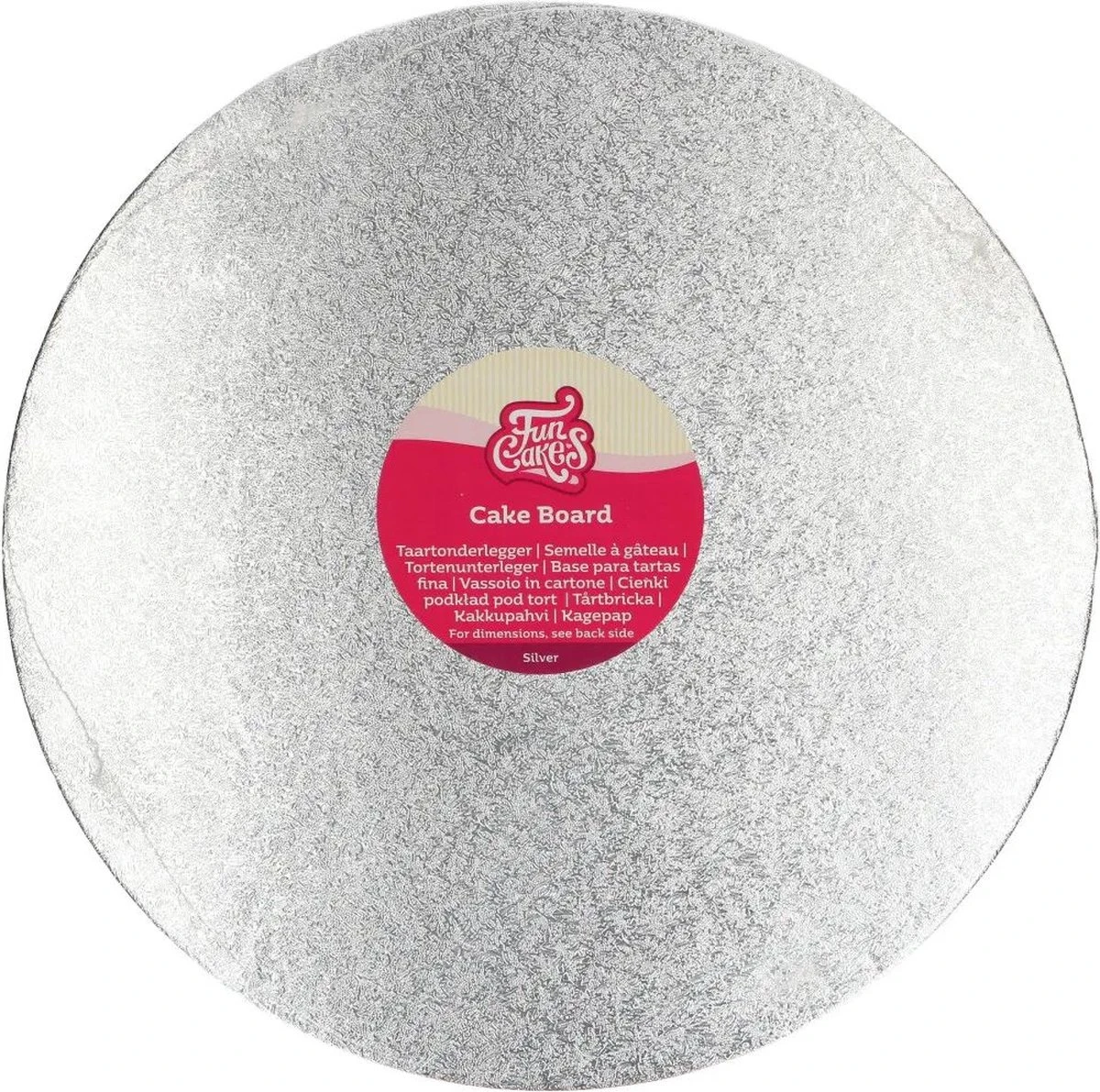 FunCakes - Cake Board - Rond - Ø33 Cm - Zilver 3 FunCakes - Cake Board - Rond - Ø33 Cm - Zilver