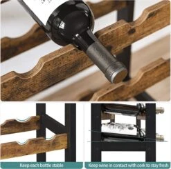 IN.HOMEXL - Shanco Wijnrek Voor 24 Flessen - Industrieel - Wijnrek Metaal - Bruin / Zwart - Flessenrek - 66 X 30 X 100 Cm 17 IN.HOMEXL - Shanco Wijnrek Voor 24 Flessen - Industrieel - Wijnrek Metaal - Bruin / Zwart - Flessenrek - 66 X 30 X 100 Cm -Skimask 1200x1192 12