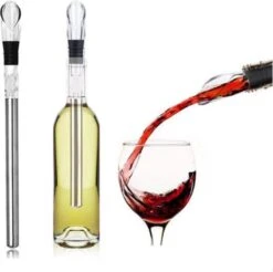 Merkloos Wijnkoeler Stick - Wijn Koeler Staaf - Wijn Fles Koeler - Wijnschenker - Kerst Cadeautip -Skimask 1200x1194 16