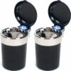 Merkloos 2x Auto Asbakje Met Led Lichtje En Deksel Zwart 11 X 9 Cm - Geurvrije Anti Rook Auto Asbak 1 Merkloos 2x Auto Asbakje Met Led Lichtje En Deksel Zwart 11 X 9 Cm - Geurvrije Anti Rook Auto Asbak -Skimask 1200x1194 38