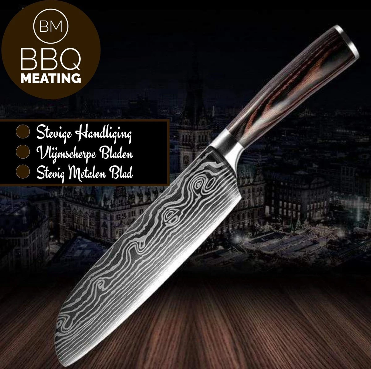 BBQ Meating® 8 Delige Professionele Messenset – Koksmessen - Japanse Messen – Gift Box - ZONDER BLOK 13 BBQ Meating® 8 Delige Professionele Messenset – Koksmessen - Japanse Messen – Gift Box - ZONDER BLOK - Afbeelding 11