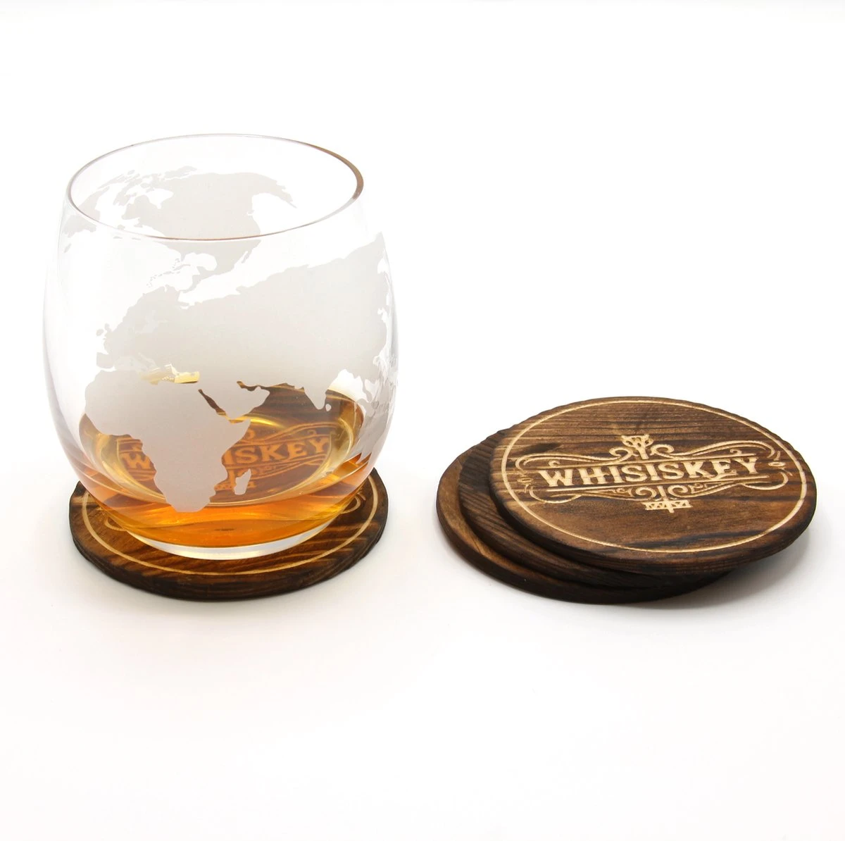 Whisiskey Onderzetters - Hout - Whisky Onderzetter - Onderzetters Voor Glazen - Onderzetters Design - Whiskey Glazen - Cadeau Voor Man & Vrouw 6 Whisiskey Onderzetters - Hout - Whisky Onderzetter - Onderzetters Voor Glazen - Onderzetters Design - Whiskey Glazen - Cadeau Voor Man & Vrouw - Afbeelding 4