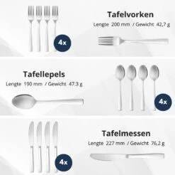 Veluw Bestekset 4 Persoons - Barcelona Bestekset 24 Delig - RVS 18/0 17 Veluw Bestekset 4 Persoons - Barcelona Bestekset 24 Delig - RVS 18/0 -Skimask 1200x1195 11