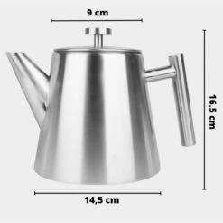 Castagnola Theepot Met Filter – Theekan – Theepot Dubbelwandig – Theepot Roestvrijstaal – Hoogwaardig RVS – 1 Liter – 5 Kopjes Thee – Zilver 10 Castagnola Theepot Met Filter – Theekan – Theepot Dubbelwandig – Theepot Roestvrijstaal – Hoogwaardig RVS – 1 Liter – 5 Kopjes Thee – Zilver -Skimask 1200x1195 30