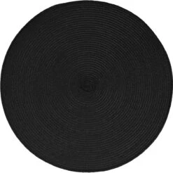 Set Van 6x Stuks Placemats Zwart - Gevlochten Kunststof - 38 Cm - Onderleggers -Skimask 1200x1195 58