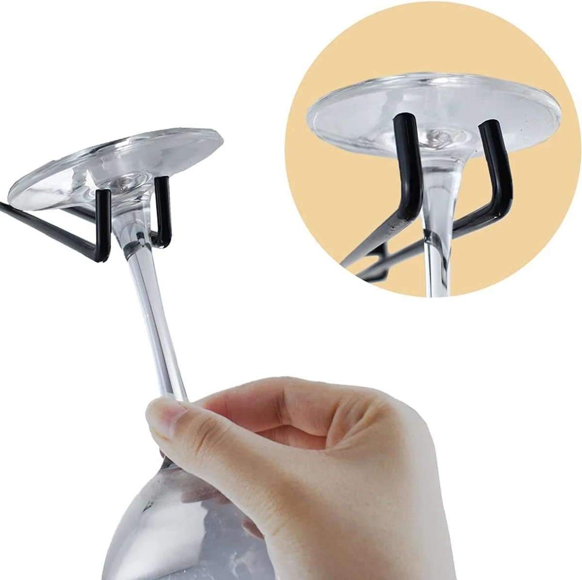 Wijnglazenhouder Voor Aan De Muur | Wijnglazen Rek | 16 Glazen | Ophangrek Wijnglazen | Ophangrek Glazen | Ophangrek | Wijnglas Rek | Wijnglas Houder | Zwart 5 Wijnglazenhouder Voor Aan De Muur | Wijnglazen Rek | 16 Glazen | Ophangrek Wijnglazen | Ophangrek Glazen | Ophangrek | Wijnglas Rek | Wijnglas Houder | Zwart - Afbeelding 3