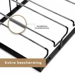 BAULK® - Wijnglazenhouder - Wijnglazenrek - Wijnglazen Rek - Glazenrek - Hangend - Tot 12 Glazen - 2 Gratis Wijnstoppen - 4 Rijen - Zwart -Skimask 1200x1197 20