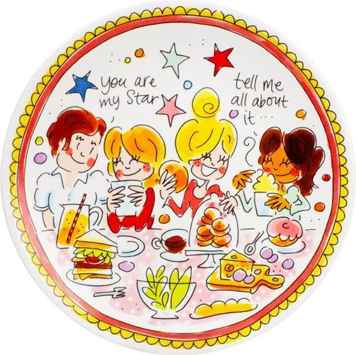 BLOND AMSTERDAM EB: PLATE 22 CM DARK PINK 3 BLOND AMSTERDAM EB: PLATE 22 CM DARK PINK