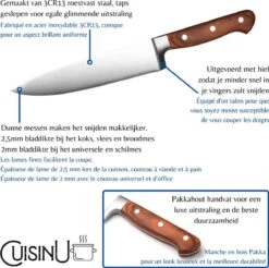 CuisinU Messenset Met Messenblok En Ingebouwde Messenslijper - 6 Delig - Hout - Messenset Met Blok -Skimask 1200x1197 6
