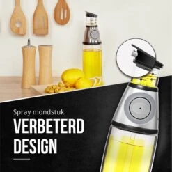 Bolke® Olie- & Azijnstel - Olijfolie Fles Deluxe - Olie Doseerfles - Olie Fles - Keuken - Bbq Accesoires - Oliefles - Doseer Fles- 500ML -Skimask 1200x1198 114