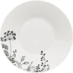 4goodz Wild Flower Porseleinen Servies Set 6-persoons 18-delig - Wit/Zwart -Skimask 1200x1198 72