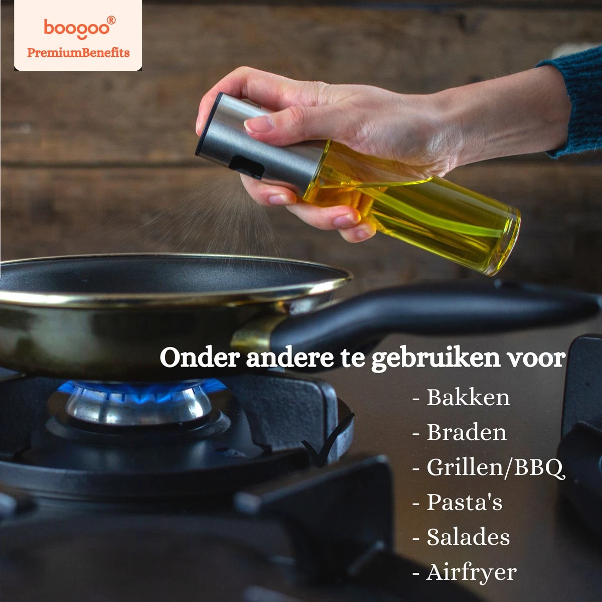 BooGoo® - Olijfolie Sprayer Deluxe - Olijfolie Fles Verstuiver Voor Keuken - Cooking Spray - Oliespray - Bbq Accesoires - Oliefles - Bakspray 5 BooGoo® - Olijfolie Sprayer Deluxe - Olijfolie Fles Verstuiver Voor Keuken - Cooking Spray - Oliespray - Bbq Accesoires - Oliefles - Bakspray - Afbeelding 3